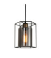 Suspension Kalula Verre,Acier Noir
