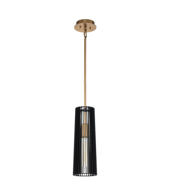 Suspension Kichler Acier Noir et laiton naturel