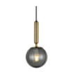 Ravena Pendant Lamp Glass, Steel Brass, Smoked
