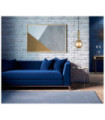Suspension Ravena Verre,Acier Laiton, Ambre