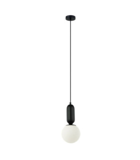 Aldeva Lámpara Colgante Cristal, Acero Negro
