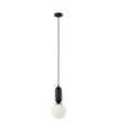 Aldeva Pendant Lamp Glass, Black Steel