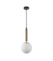 Ravena Pendant Lamp Glass, Steel Brass