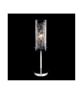 Moderne Tischlampe aus Metall und Chrom