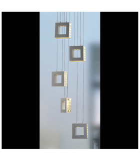 Lauri LED pendant light Glass, metal alloy White