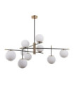 Suspension Stelia Verre,acier,aluminium Bronze antique, noir mat