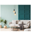 Santia Pendant Lamp Glass, Black Steel