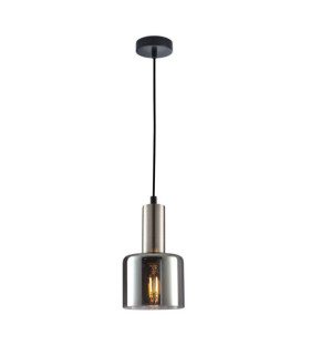 Santia Pendant Lamp Glass, Steel Silver