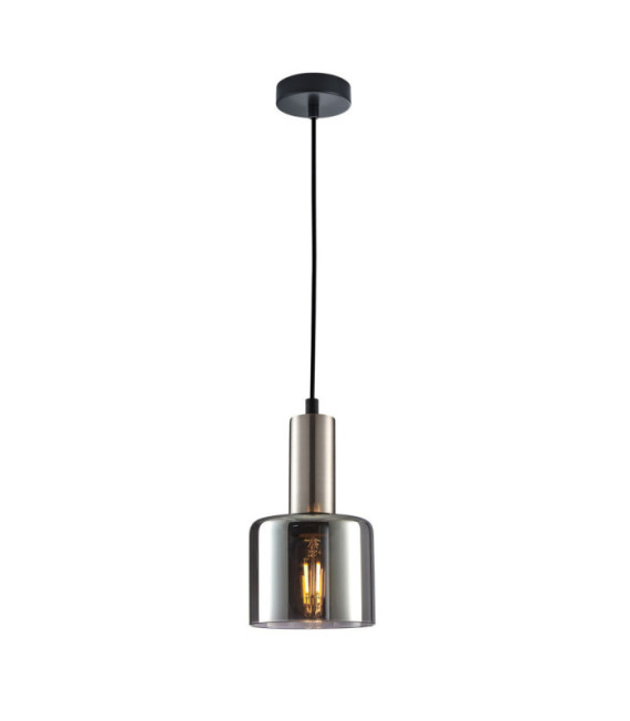 Suspension Santia Verre,Acier Argent