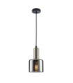 Suspension Santia Verre,Acier Argent