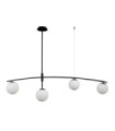 Senai pendant light Glass, steel, black satin aluminum
