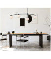 Senai pendant light Glass, steel, black satin aluminum