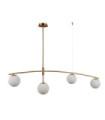 Suspension Senai Verre,acier,aluminium Miel Laiton
