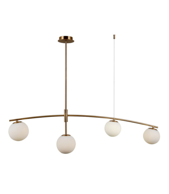 Suspension Senai Verre,acier,aluminium Miel Laiton