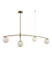 Suspension Senai Verre,acier,aluminium Miel Laiton