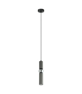Isidora Lampada a Sospensione Acciaio, Alluminio Cromo, Nero, Grigio