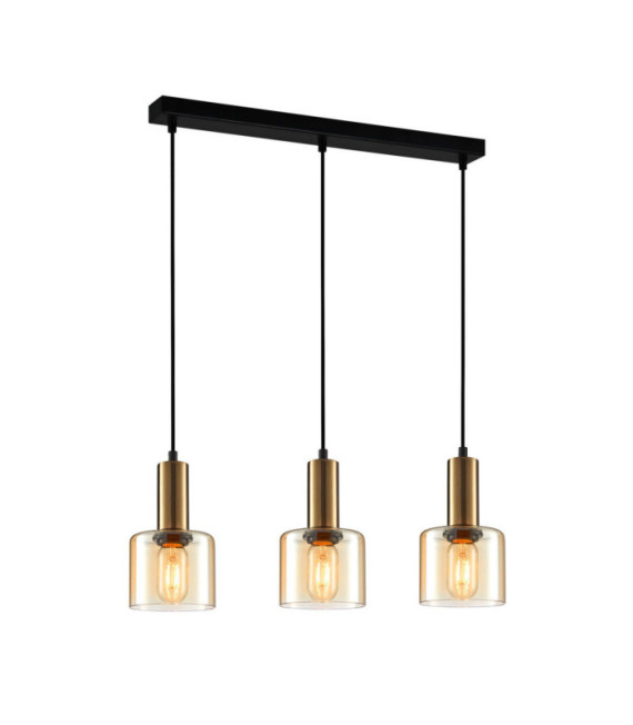Suspension Santia Verre,Acier Cuivre