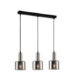 Santia Pendant Lamp Glass, Steel Silver
