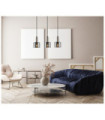 Santia Pendant Lamp Glass, Steel Silver
