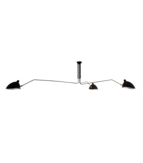 Lampada da soffitto Davis in acciaio nero