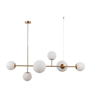 Suspension Vailante Verre,acier,aluminium Miel Laiton