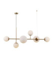 Vailante pendant light Glass, steel, aluminum Honey Brass