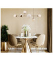 Suspension Vailante Verre,acier,aluminium Miel Laiton