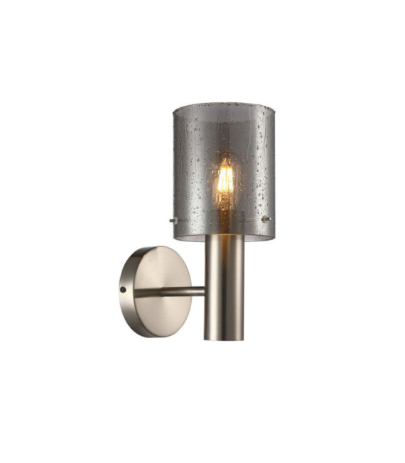 Sardo Wandleuchte Glas, Stahl Satin-Nickel