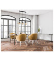 Ravena Pendant Lamp Glass, Black Steel