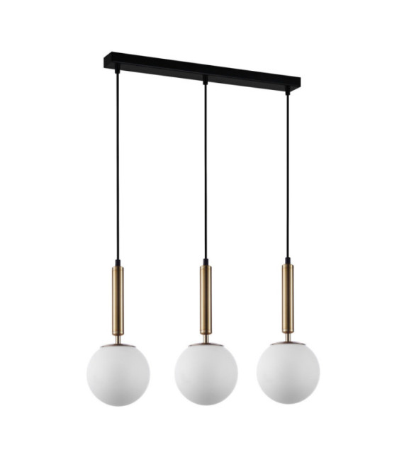Ravena Pendelleuchte Glas, Stahl Messing