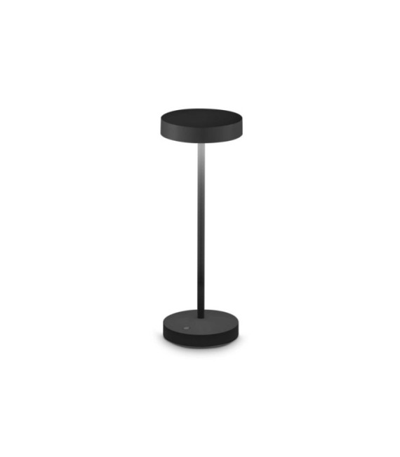 Lampada da tavolo da esterno in metallo nero toffee