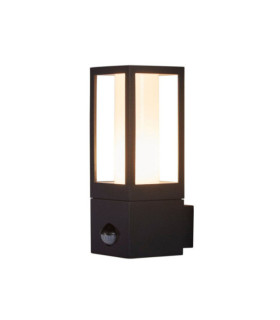 Lampada da parete per esterni Avenue Alluminio, policarbonato Nero