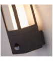 Avenue exterior wall light Aluminum, polycarbonate Black