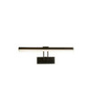 Rhodes picture light Mild steel, aluminum, acrylic Black