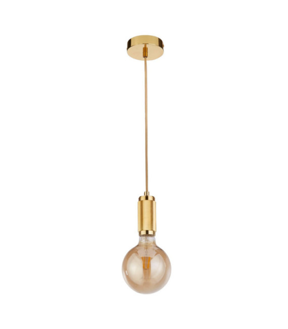 Pendelleuchte, Hängeleuchte, Baustahl, goldfarben