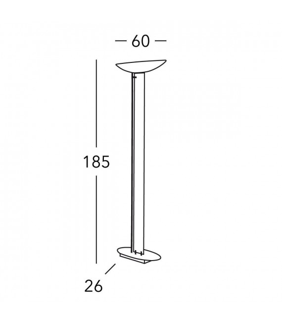 Lampadaire design DELPHI Or 24 Carats 2 ampoules