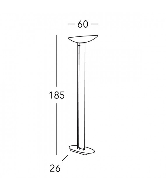 Lampadaire design DELPHI Or 24 Carats 2 ampoules