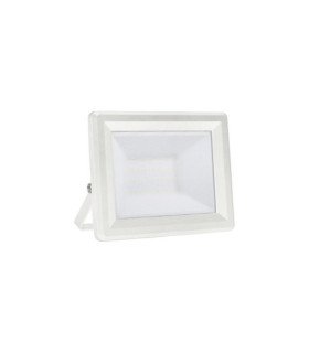 Lámpara de pie LED para exterior Vidrio, Metal, Aluminio Blanco