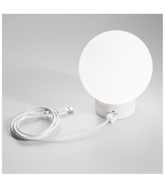 Lámpara de mesa para exterior SUN Vidrio, metal blanco