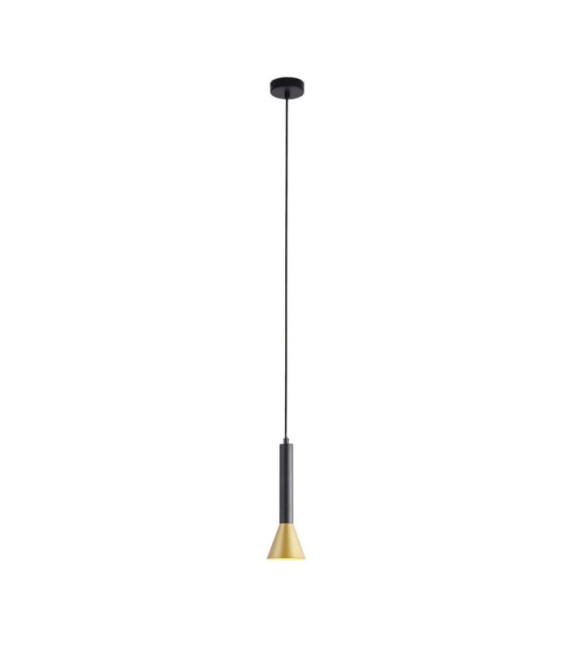 Signal pendant light Mild steel Gold, Black