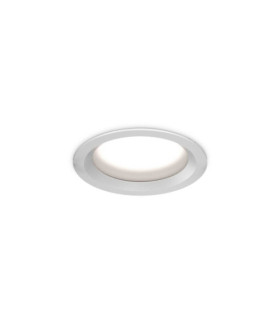 Faretto da incasso Basic Plastica, Alluminio Bianco Opaco
