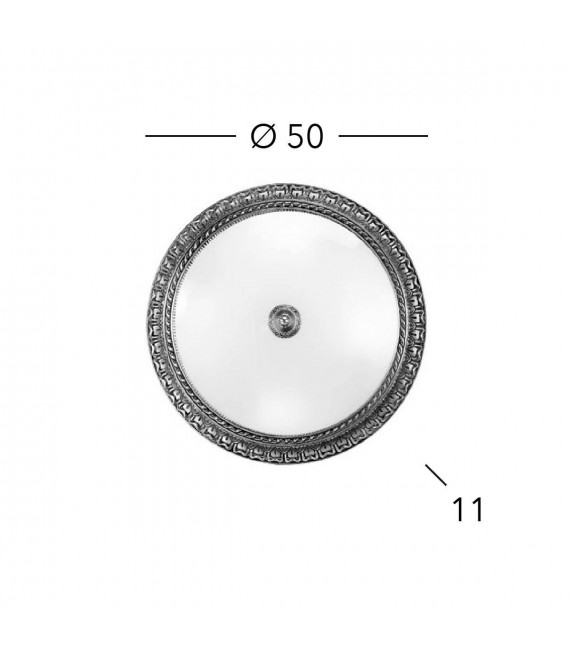 Plafoniera classica MILADY cromata a 4 lampadine