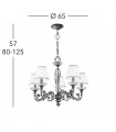 CONTARINI Chandelier 5 lights - 4