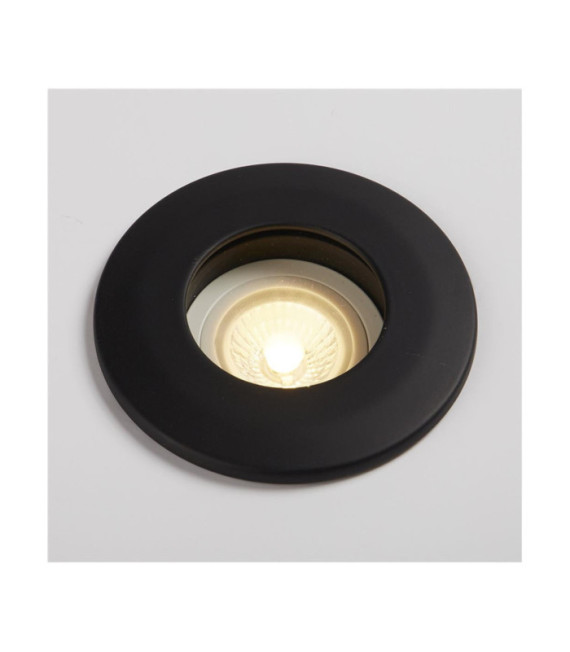 Burford Bathroom Downlight Aluminum, Clear Glass, Black