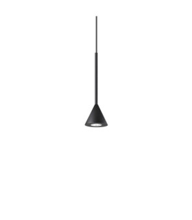 Archimede Lampada a Sospensione LED Metallo, Plastica Nera