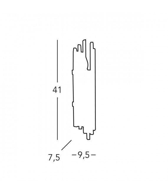 Aplique de cristal ONTARIO 24 quilates Oro 2 bombillas