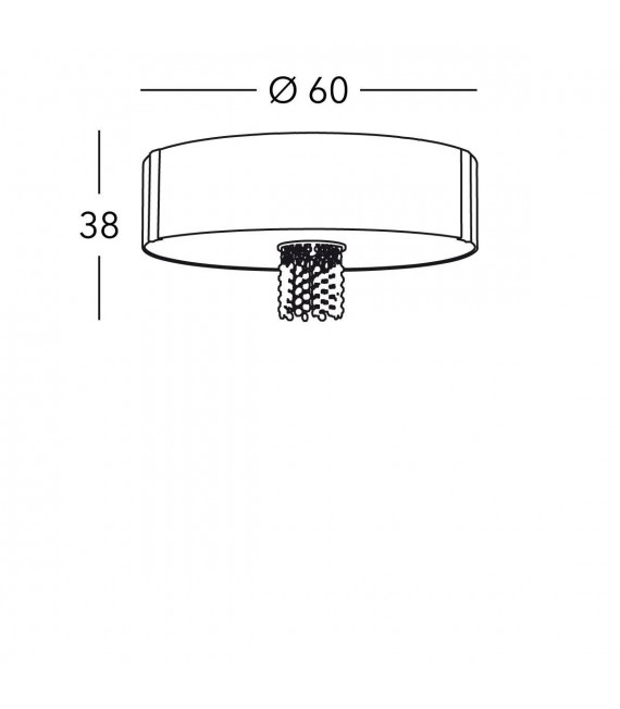 Plafonnier design EMOZIONE Or 24 Carats 6 ampoules