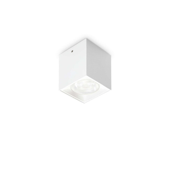 Lámpara de techo Dot de cristal, metal blanco