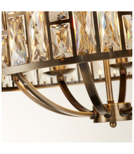 Lampada a sospensione Bijou Acciaio dolce, vetro Ottone anticato