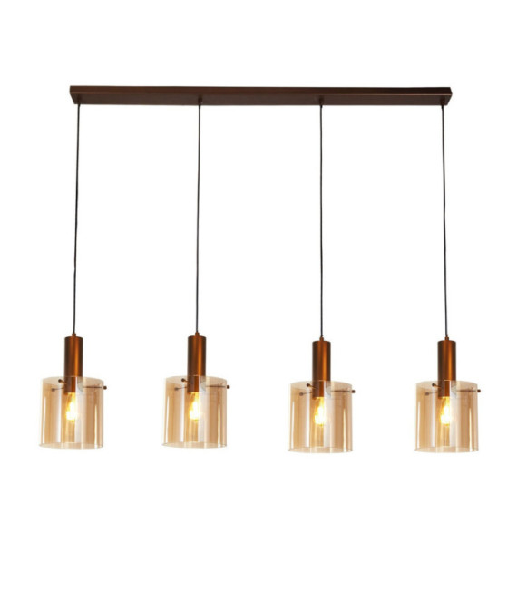 Suspension Sweden Acier doux,verre Brun